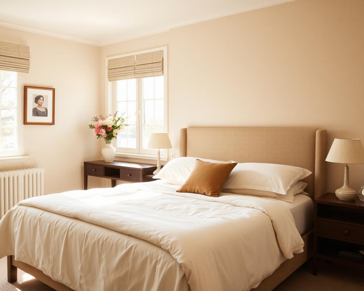 A clean, finished bedroom space